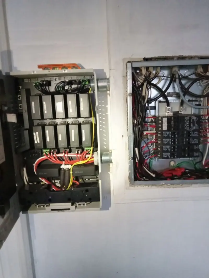 Electrical panel upgrade completed for Security Camera Wiring in Wolcott